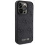 Guess Leather 4G Stamped Apple iPhone 15 Pro hátlap tok, fekete