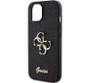 Guess Glitter Script Big 4G Apple iPhone 15 Plus hátlap tok, fekete