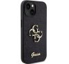 Guess Glitter Script Big 4G Apple iPhone 15 Plus hátlap tok, fekete