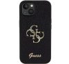 Guess Glitter Script Big 4G Apple iPhone 15 Plus hátlap tok, fekete