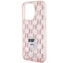 Karl Lagerfeld Monogram Choupette Apple iPhone 15 Pro Max hátlap tok, rózsaszín