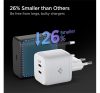 Spigen PowerArc PE2104 hálózati töltő adapter 2xType-C, 45W, fehér