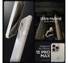 Spigen Ultra Hybrid Apple iPhone 15 Pro Max tok, bézs kerettel, átlátszó