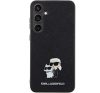 Karl Lagerfeld Saffiano Karl & Choupette Metal Pin Samsung Galaxy S24 tok, fekete