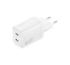 4smarts PDplug Dual töltő adapter 2xType-C, 36W, fehér