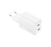 4smarts PDplug Dual töltő adapter 2xType-C, 36W, fehér