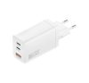 4smarts PDplug Trio töltő adapter 2xType-C + USB, 65W, fehér