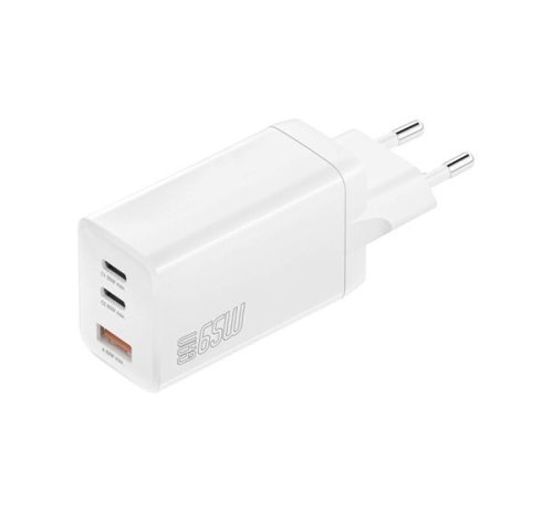 4smarts PDplug Trio töltő adapter 2xType-C + USB, 65W, fehér