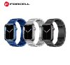 Forcell FA10 Apple Watch 42/44/45/49mm fém szíj, fekete