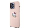 Hello Kitty PU Kitty Asleep Logo Apple iPhone 15 Pro Max MagSafe hátlap tok, rózsaszín