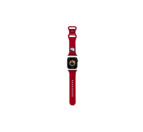 Hello Kitty Liquid Silicone Kitty Head Logo Apple watch szíj, 38/40mm, piros