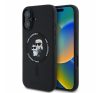 Karl Lagerfeld Silicone KC Heads Ring Apple iPhone 16 hátlap tok, fekete KLHMP16SSCMKCRHK