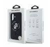 Karl Lagerfeld Silicone KC Heads Ring Apple iPhone 16 hátlap tok, fekete KLHMP16SSCMKCRHK