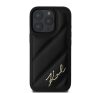 Karl Lagerfeld Quilted Signature Apple iPhone 16 Pro Max hátlap tok, fekete KLHCP16XPQDSMGK